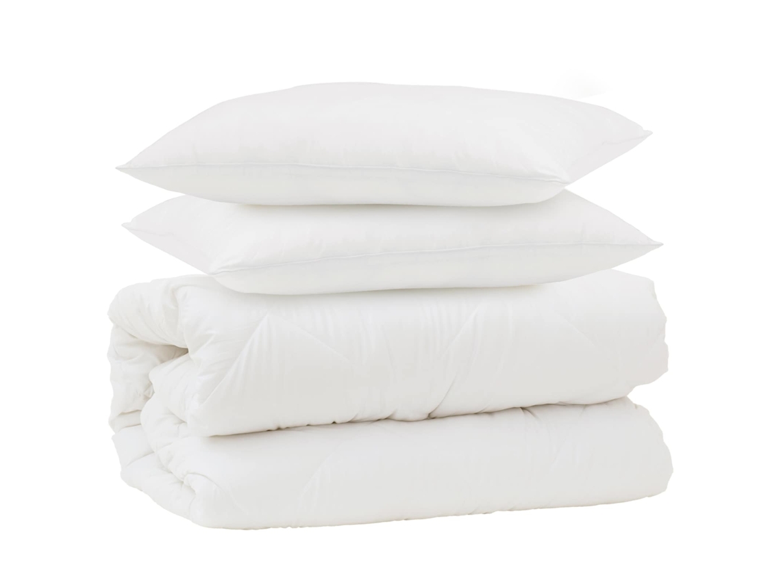 Juego De Edredón Con Almohada 3 Uds | Duvet Microfibra Y Plumas De Pato