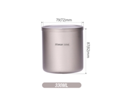 Taza de titanio de doble pared, 220-550 ml, para casa, oficina y camping.