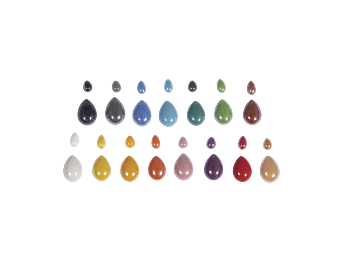 Piedras de mosaico multicolor en forma de gota RAYHER