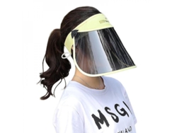 Visera Shxx con lentes polarizadas HD, protección UV y banda antisudor ajustable para exteriores, golf y playa (Amarillo) | Sin marca