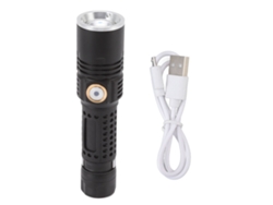 2026-linterna Led De Alta Potencia 800lm Con 3 Modos De Luz, Zoom Rotatorio Y Carga Usb Recargable Para Camping Con Clip De Metal