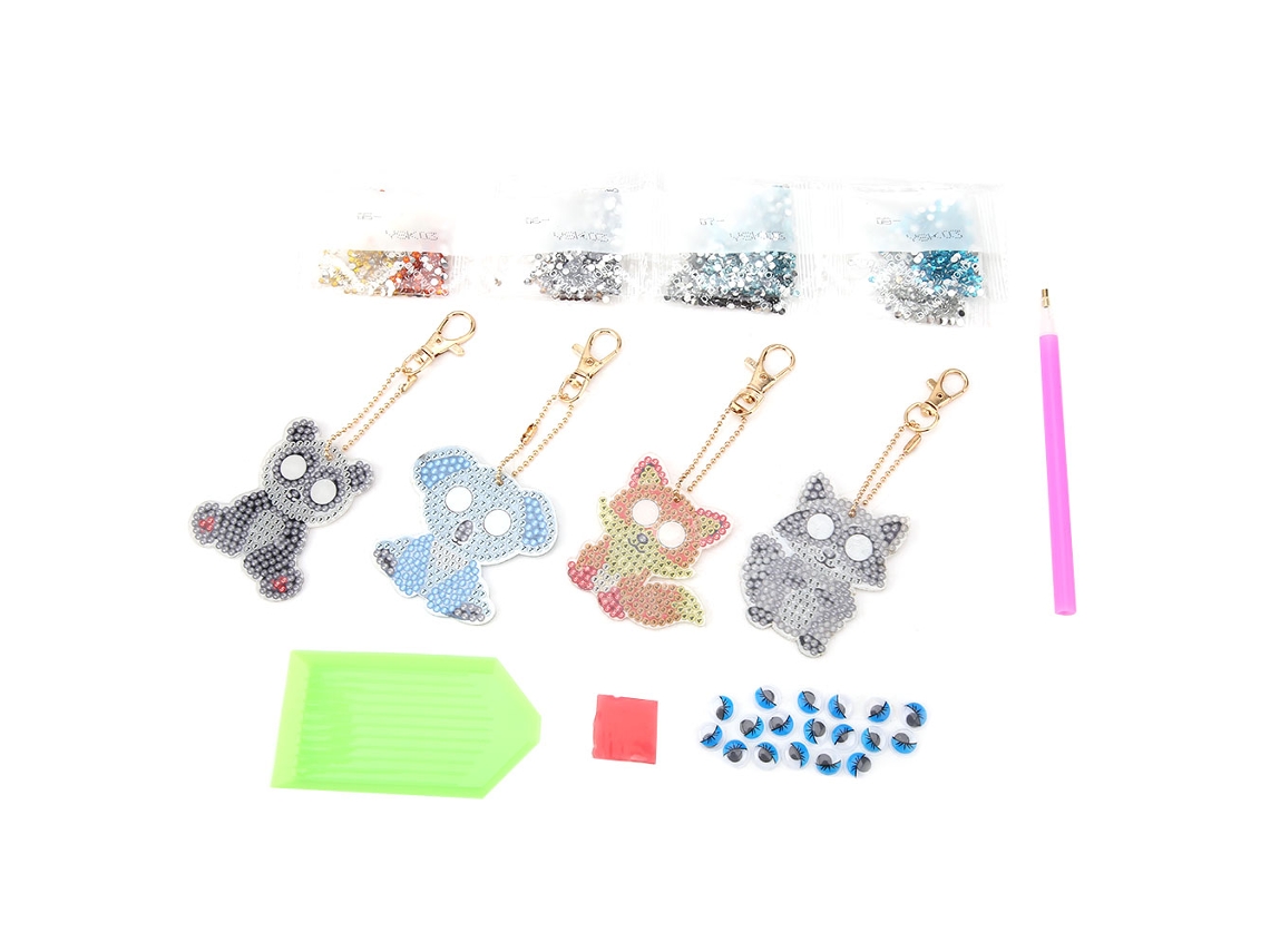 Llavero De Animales Para Hacer Tú Mismo Con Diamantes De Resina, Lentejuelas, Regalo Decorativo