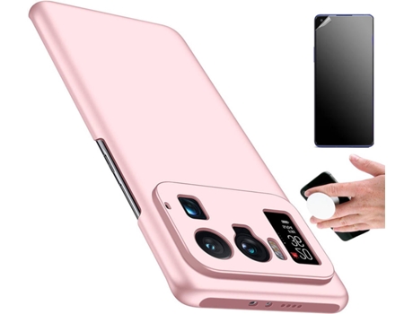 Kit Carcasa Y Protector Xiaomi 11 Ultra Ultimatte Turtleshell Y Popsocket Rosa