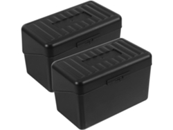 Caja De Almacenamiento Portátil Compacta Para Tarjetas De Memoria, Plástico Negro, Estuche