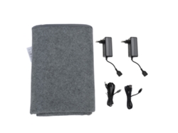 Manta Eléctrica Calefactable De 160x150 Cm Con Doble Control, 3 Niveles De Calor, Apagado Automático, Lavable Y Enchufe Europeo.