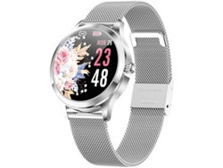 Reloj inteligente deportivo para mujer, resistente al agua IP68, con control femenino y monitor de frecuencia cardíaca Yizhood (plateado).