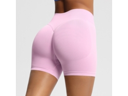 Pantalones Cortos De Yoga Para Mujer, De Secado Rápido, De Talle Alto, Para Yoga Y Ejercicio Físico, Talla Xxl (rosa) Czhhmart