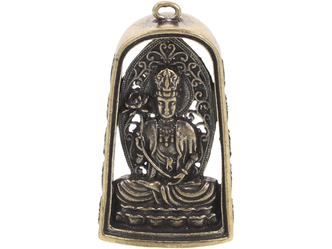 Colgante Mahasthamaprapta Latón Antiguo Adorno Decorativo Elegante Pieza Decorativa Decoración Religiosa Hogar