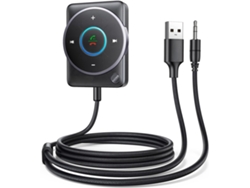 Adaptador auxiliar Bluetooth 5.4 para coche, receptor Bluetooth con cable trenzado de nailon, Plug &amp; Play para Chronus Car Music (negro)