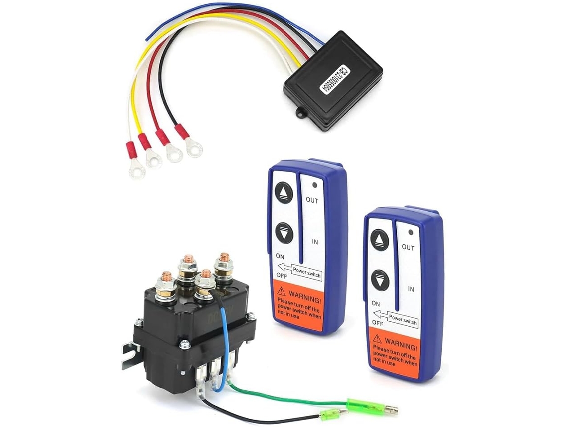 Kit De Cabrestante Con Control Remoto - 12 V, 250 A, Resistente Al Agua, Contactor De Relé Solenoide + 2 Controles Remotos