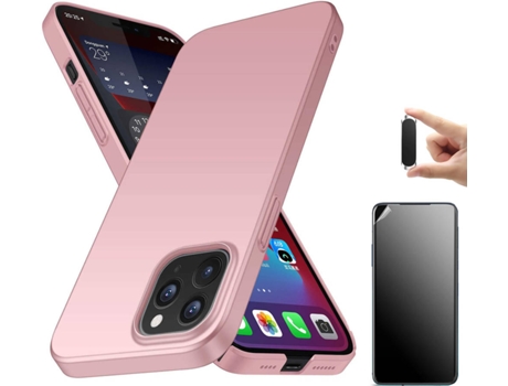 Carcasa + Protector + Soporte iPhone 13 Pro Turtleshell Rosa