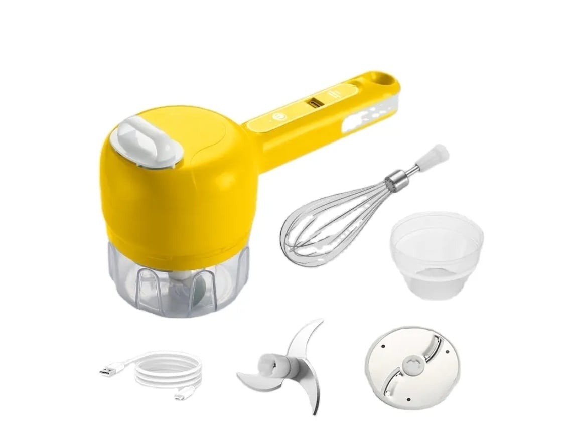 Picadora De Alimentos Amarela 3 Em 1*