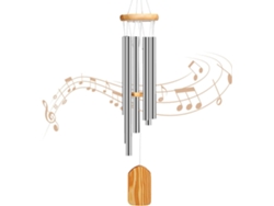 MEOIRUERY Campanas de viento afinadas musicalmente, tubos de aluminio para un ambiente zen, regalo creativo para decoración de jardín y exterior, sonido profund