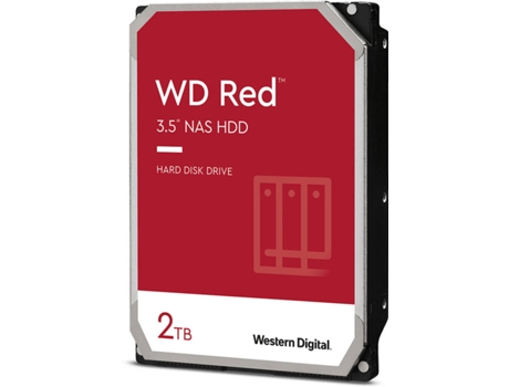 Disco HDD Interno WESTERN DIGITAL Red (2 TB - SATA - 5400 RPM)