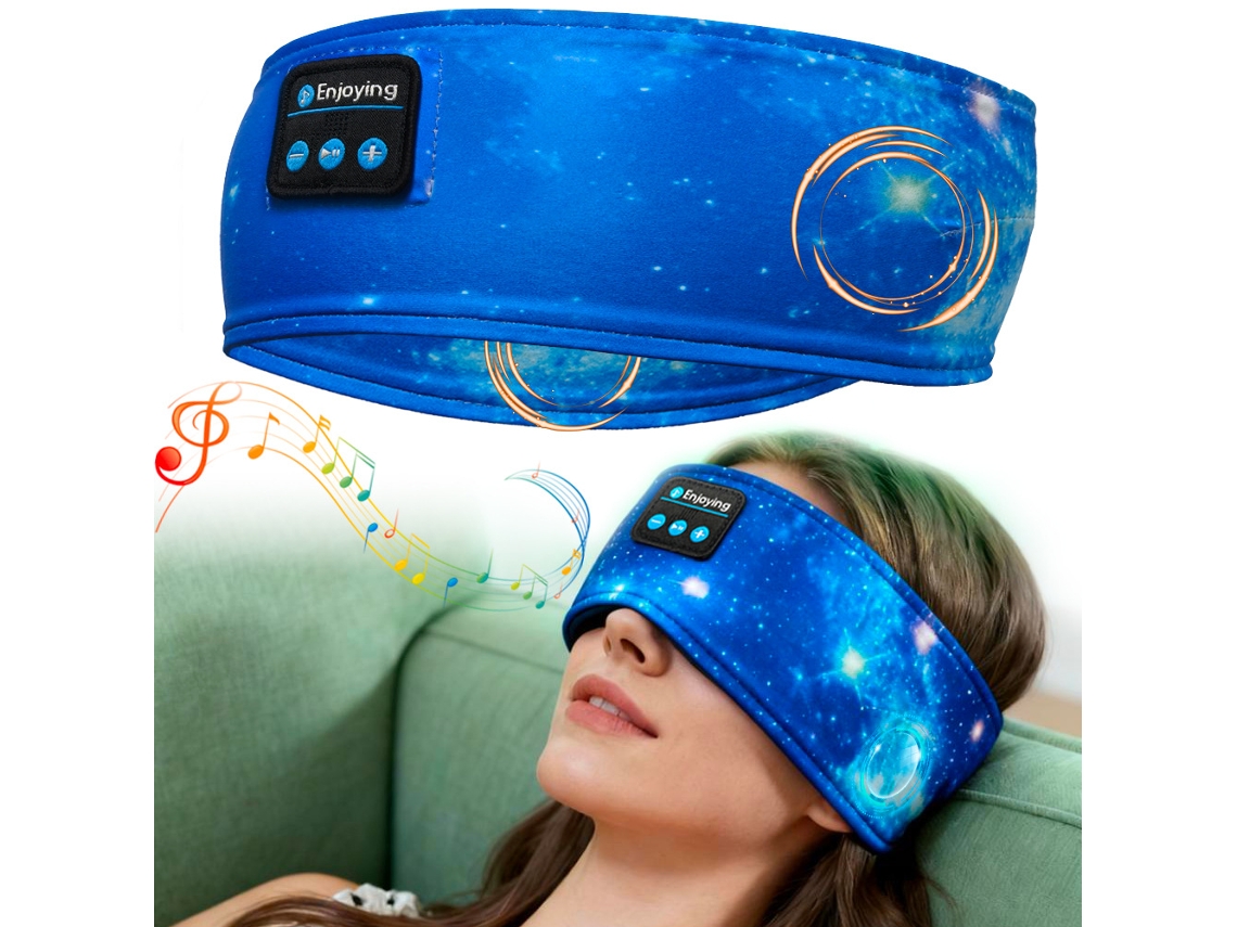 Auriculares Bluetooth 5.0 Con Diadema, Batería De Larga Duración, Ideales Para Hacer Deporte Y Dormir. Digitallab Azul Cielo Estrellado