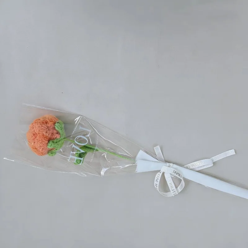 Flores Artificiales, Flores Tejidas A Mano, Flores Artificiales De Ganchillo, Ramos De Lana