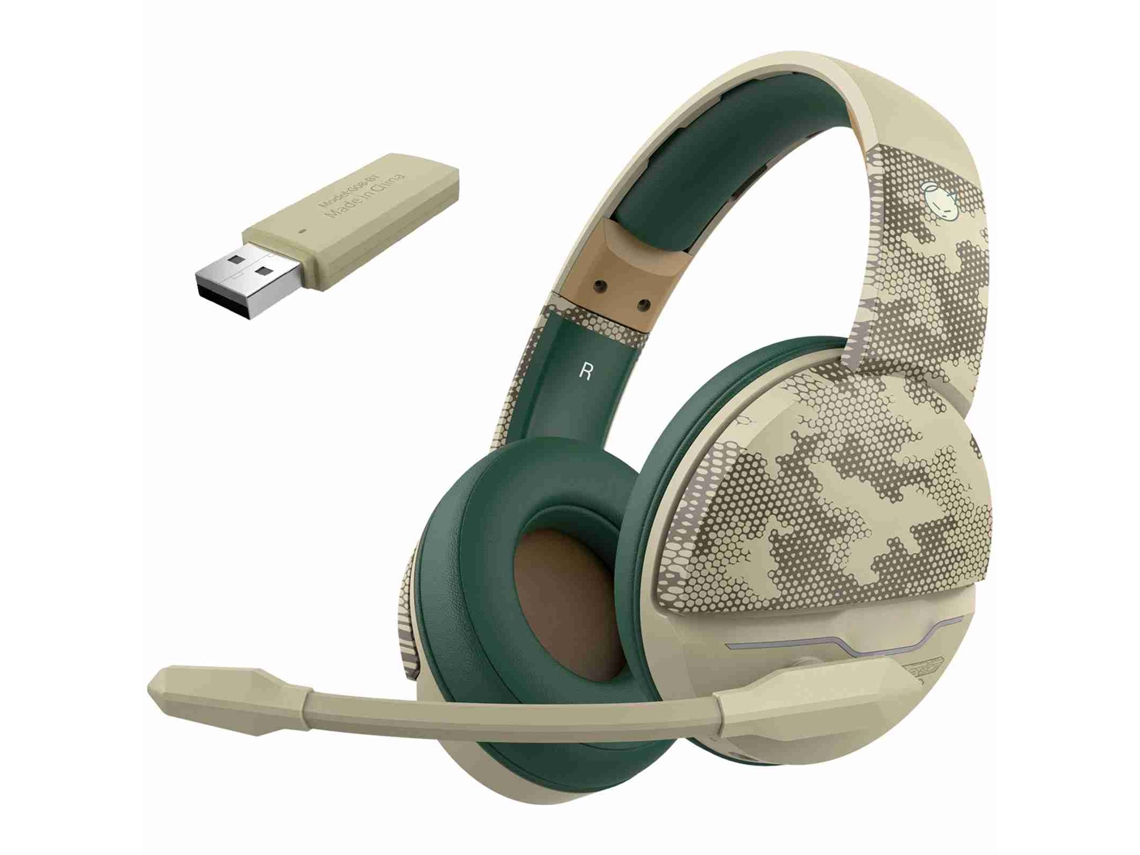 Auriculares Inalámbricos Y Con Cable Para Juegos Con Batería De 1200 Mah Y Micrófono Circumaural.