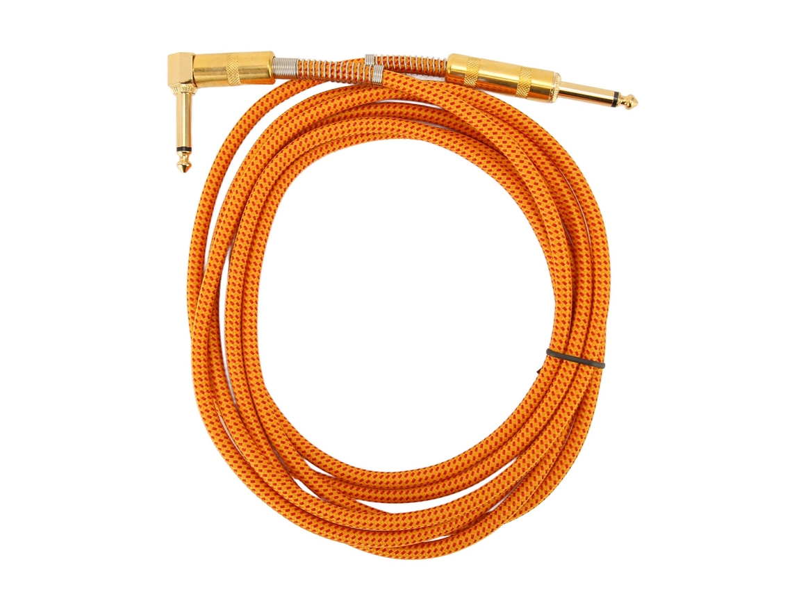 Cabo De Instrumento 1/4 Polegada 6.35mm Jack Stereo Para Guitarra Elétrica Baixo Amp Cord 3m 9.8ft