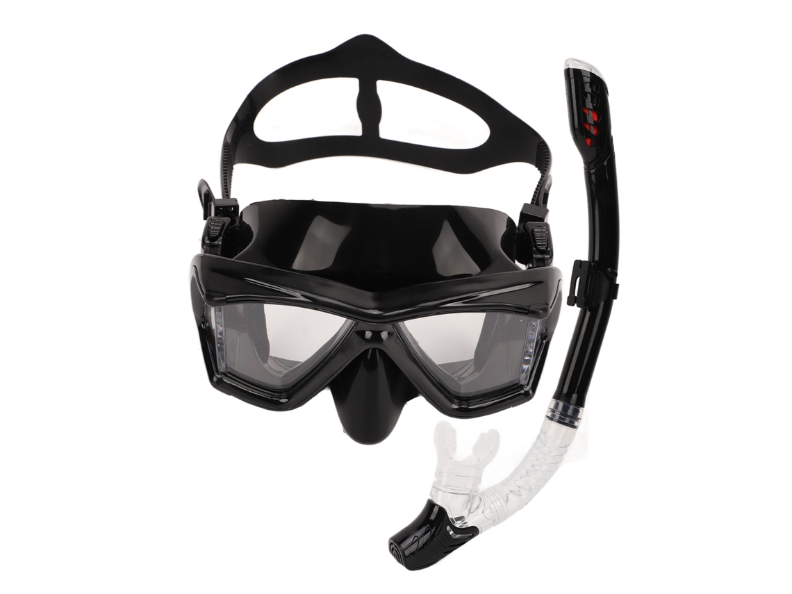 Gafas De Buceo Ergonómicas Ajustables E Impermeables Con Tubo De Snorkel Para Adultos, Color Negro.