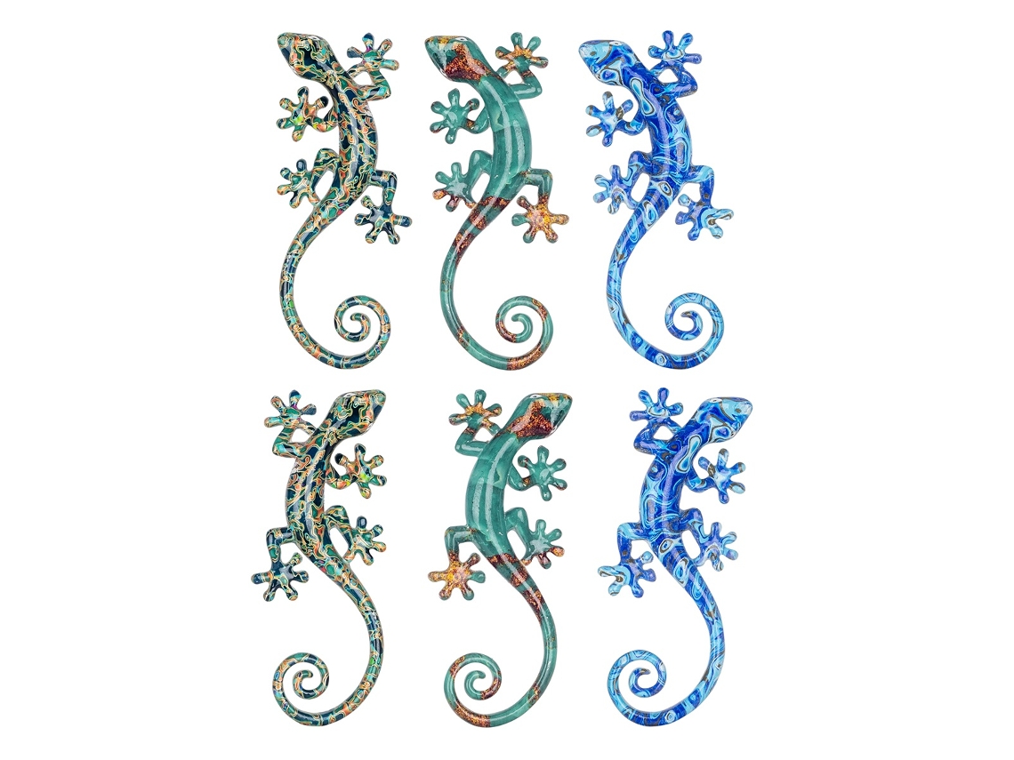 ORIGEN Home DECOR Lagarto 6U Animales Figura de Lagarto Azul - 3x16x7cm BY SIGRIS