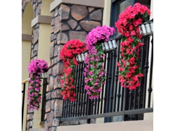 Cesta colgante de glicina artificial (4 pétalos, decoración)
