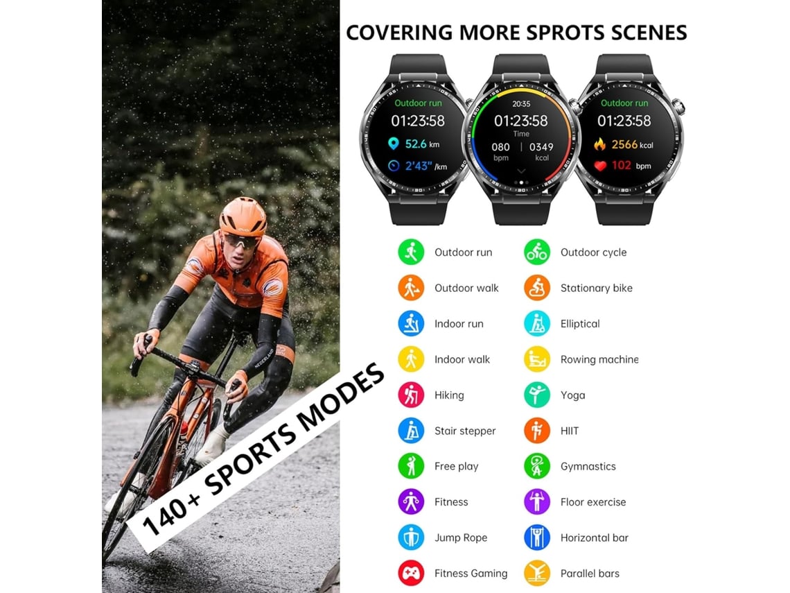 Smartwatch Pulsera Actividad Ciclismo Reloj Inteligente Con