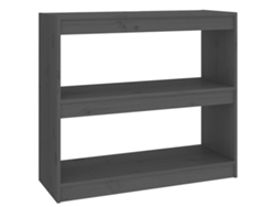 Librería divisoria MAISON EXCLUSIVE en madera maciza de pino gris 80x30x71,5 cm