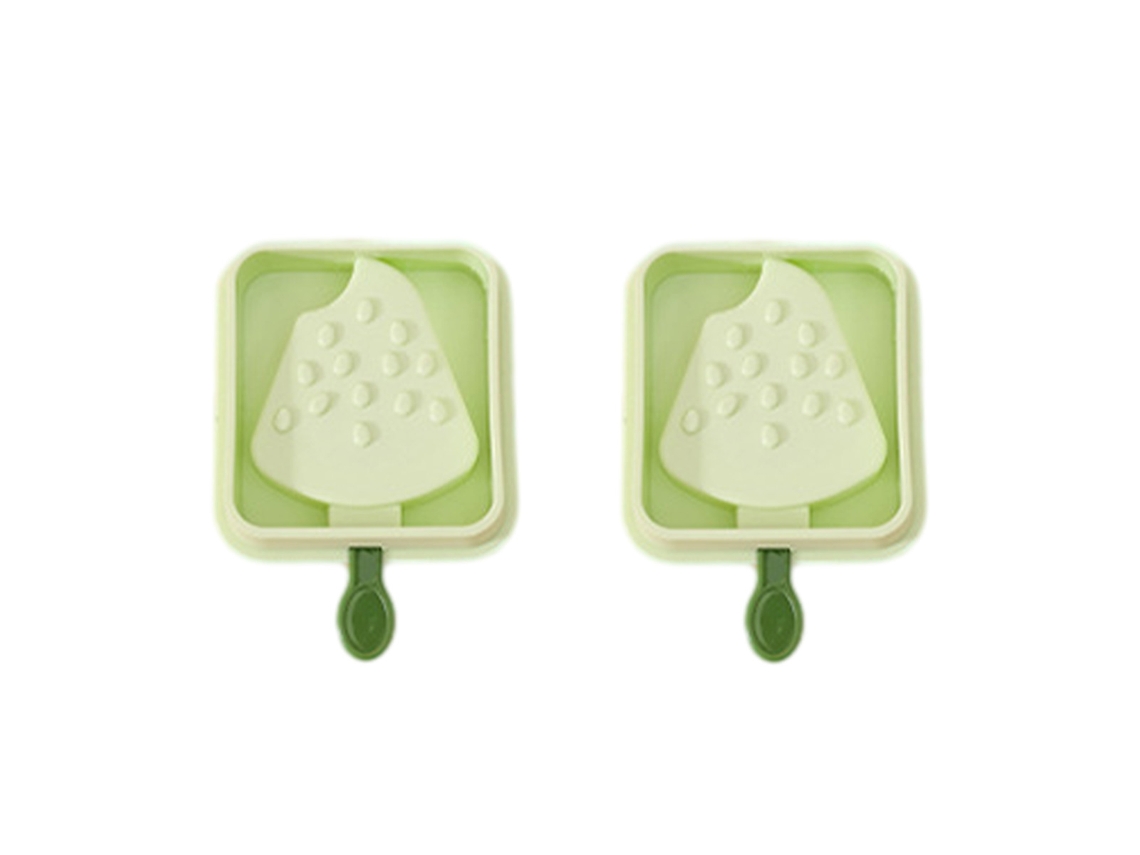MEOIRUERY 2pcs Moldes para Helado de Fresa Piña y Sandía Moldes para Helado Casero DIY