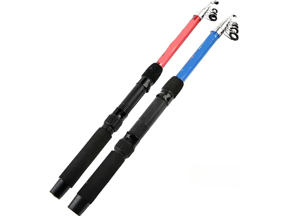 Juego De Cañas Pesca Sea Pole, Caña Lanzar Portátil, Fibra Vidrio Con Control Remoto, Kit Completo (rojo, 1...