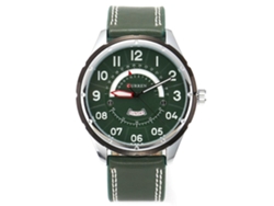 Reloj Hombre De Cuero Pu Quartz Impermeable Con Fecha Y Semana Moda Casual