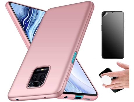 Kit Carcasa Y Protector Xiaomi Note 9 Pro Ultimatte Turtleshell Y Popsocket Rosa