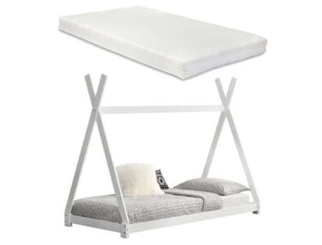 Estructura de Cama Infantil [EN.CASA] (Blanco - Madera - 90 x 200 cm)
