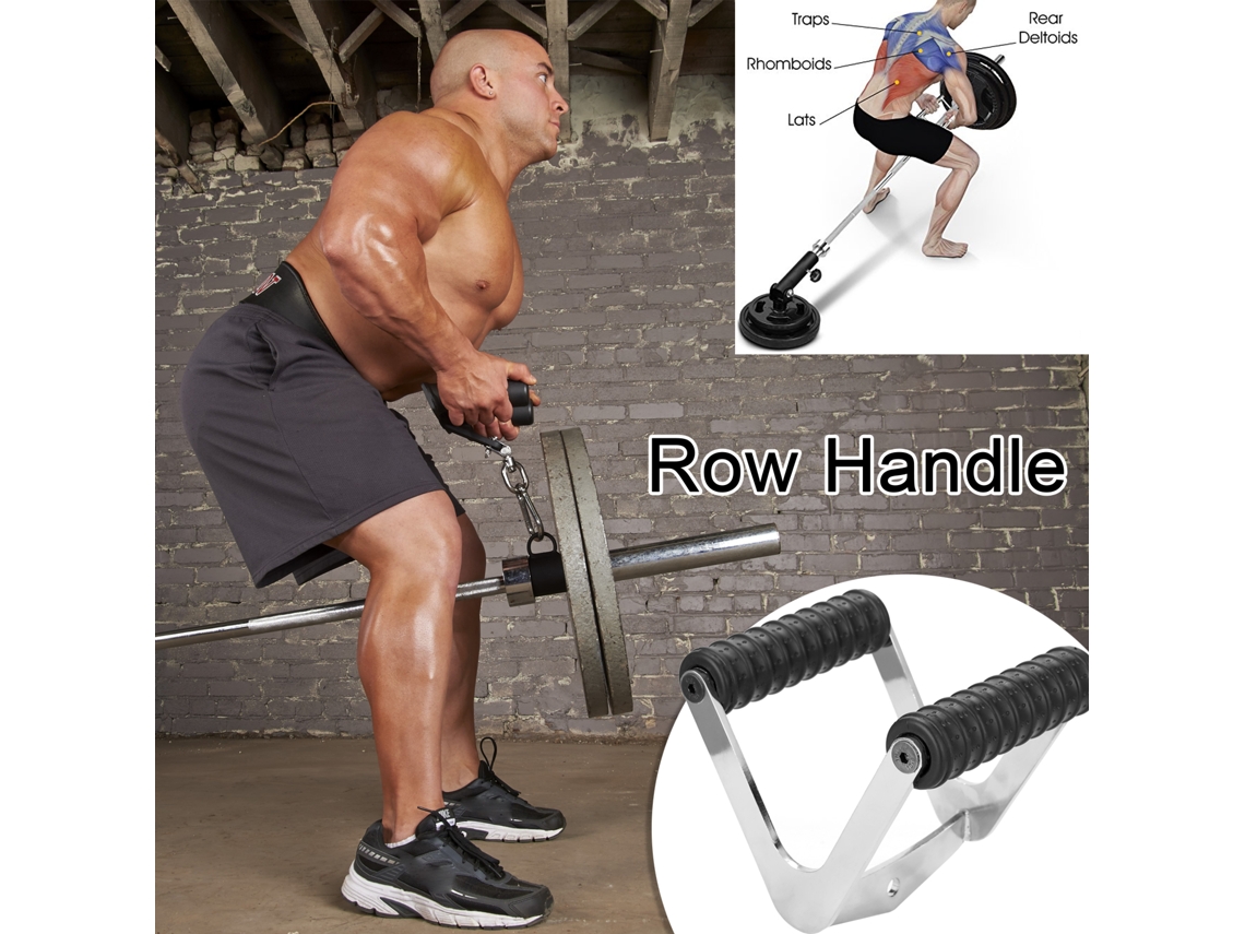 Barra En T Para Polea De Cortapelos, Entrenamiento De Espalda, Desarrollo Muscular, Agarre Cómodo, Gimnasio, Fitness