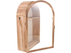 Elegante Marco De Fotos Ovalado De Madera Maciza De Estilo Rústico, Con Caja De Sombra Para Exhibición Y Protección.