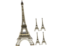 Juego de 5 piezas de metal en miniatura de la Torre Eiffel, 10 adornos decorativos, elegantes recuerdos para fiestas, piezas para manualidades, GOKOCO