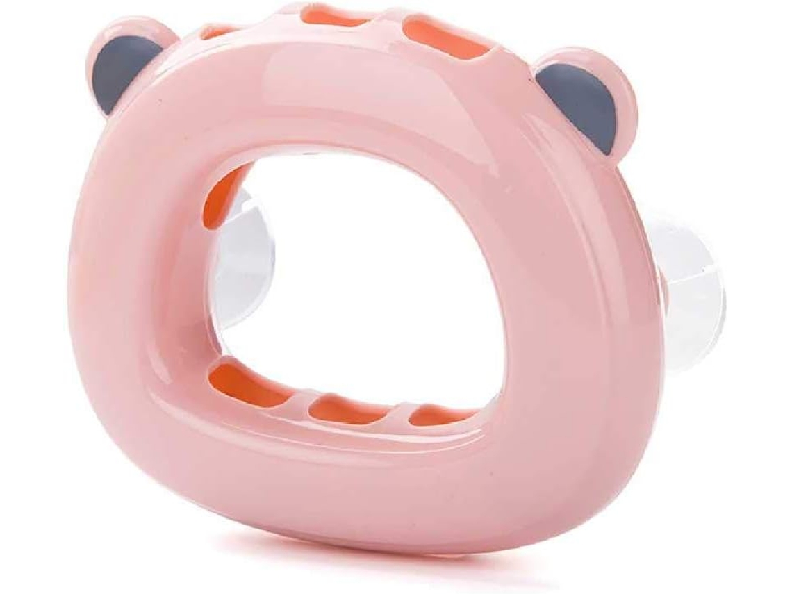 Soporte rosa para cepillos de dientes de pared