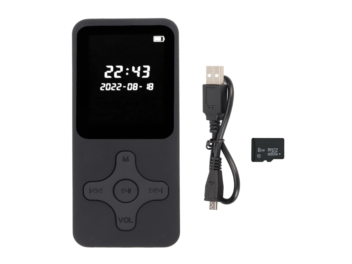 Reproductor MP3/MP4 Yizhood 01a con pantalla LCD digital de 1,77 pulgadas (8 g, negro)