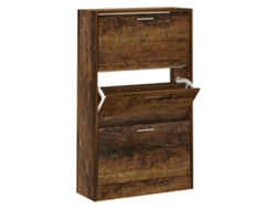 Zapatero de roble ahumado MAISON EXCLUSIVE 63x24x103 cm