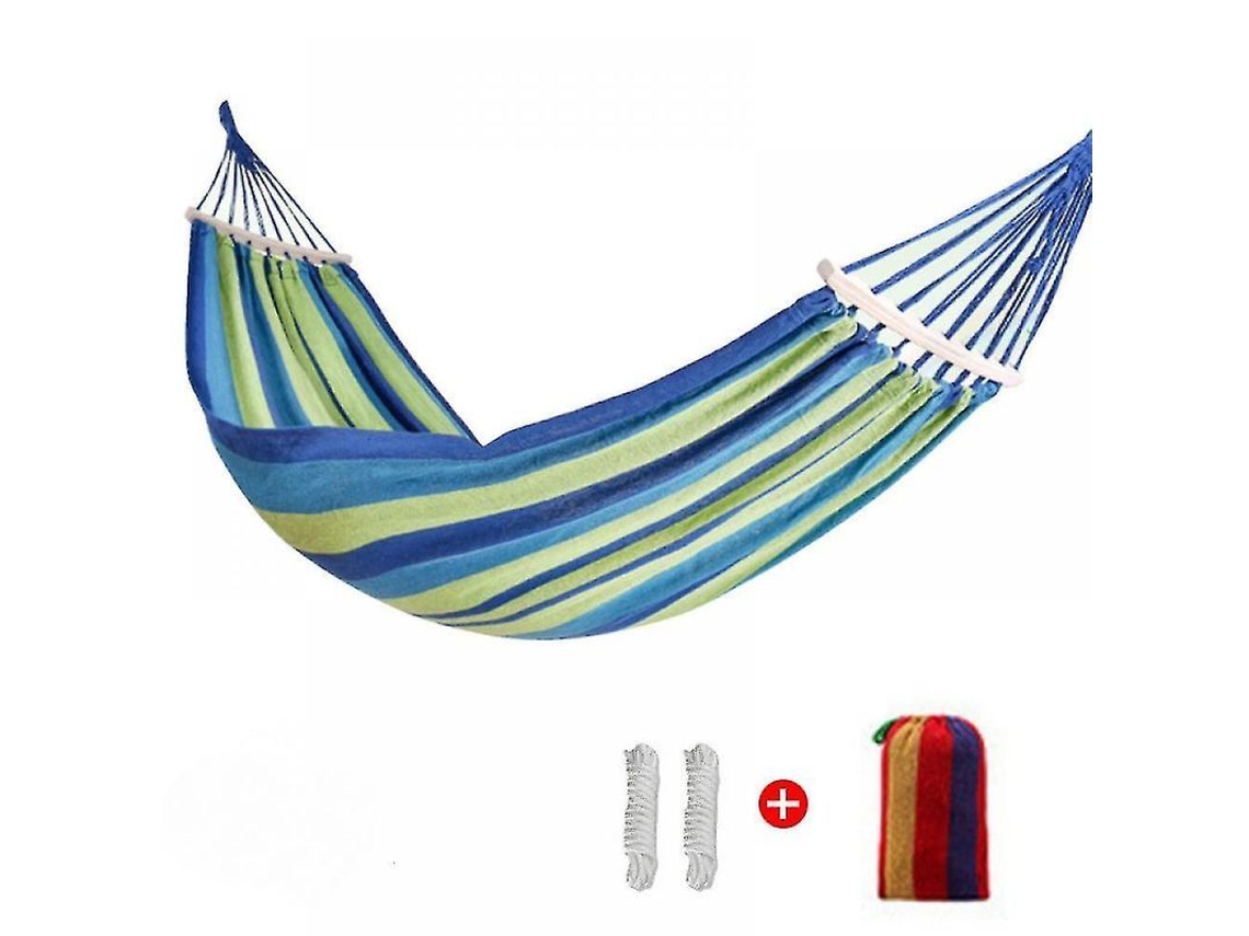 Hamaca Doble De Lona De 200x80 Cm, Capacidad De 90 Kg, Para 1-2 Personas, Transpirable, Ideal Para Acampar O Para El Jardín.