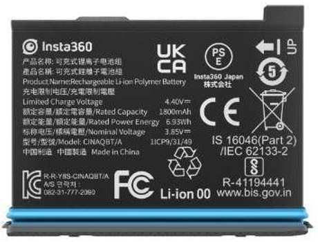 Bateria Recargable INSTA360 Para ONE X3