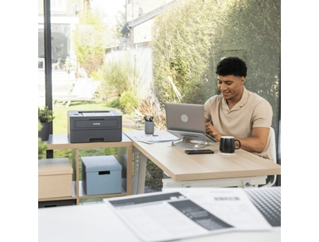 Impresora Láser BROTHER HL-L2442DW (Negro - Gris - No - Wi-Fi)