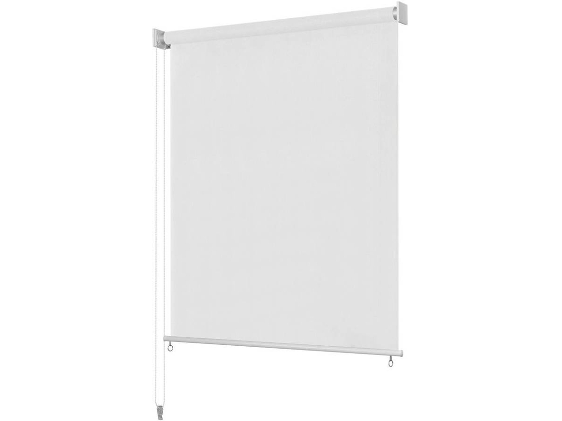 vidaXL Persiana enrollable de exterior 100x140 cm blanca