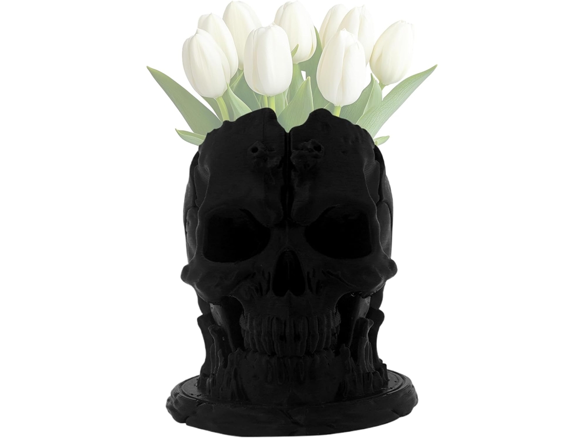 Soporte Para Brochas De Maquillaje, Estilo Gótico De Calavera De Terror, Almacenamiento Decorativo Para Oficina Y Baño.