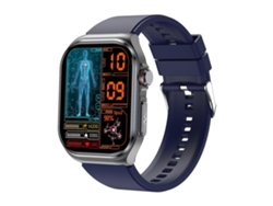 Reloj inteligente ET585 de 2.04 pulgadas con correa de silicona, resistente al agua IP68, compatible con ECG y medición de la composición sanguínea. Ly Ebike
