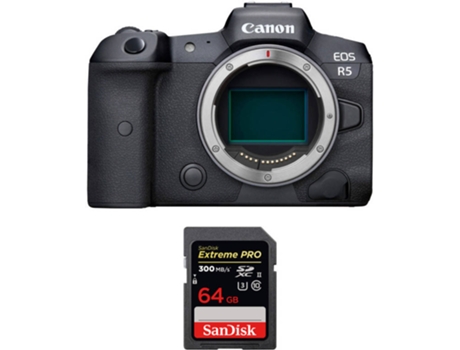 Kit Cámara CANON EOS R5 + SanDisk 64 GB (Full-Frame)