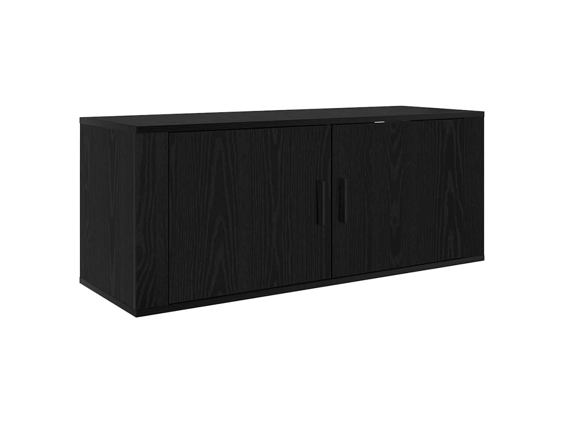 Mueble de TV de pared en roble negro, medidas 100x34,5x40 cm, MAISON EXCLUSIVE