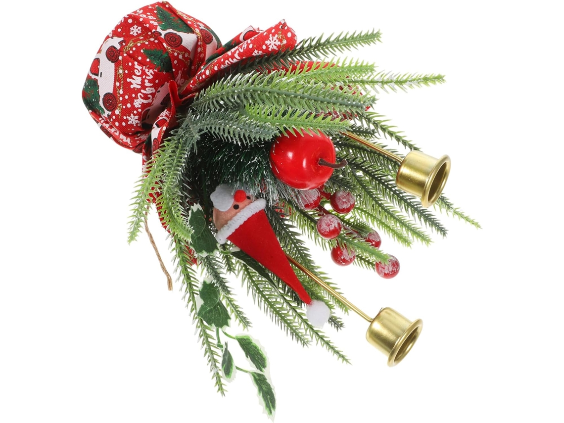 Portavelas Navideño, Centro De Mesa, Adorno Decorativo
