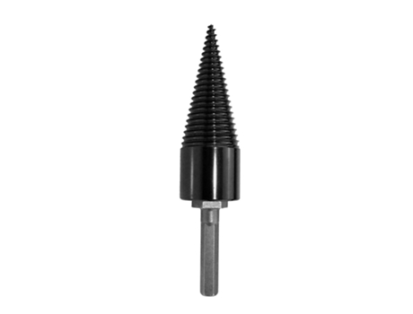 Broca divisora de madera, broca divisora de troncos para leña, destornillador cónico de tornillo de alta resistencia, 42mm con vástago hexagonal ex...