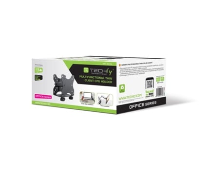 TECHLY vesa / pole / under-desk thin client computer holder black
