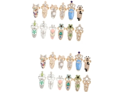 24pièces Accesorios De Décoration Para Halloween Anneaux Délicats Manucure Des Doigts Bijoux De ...